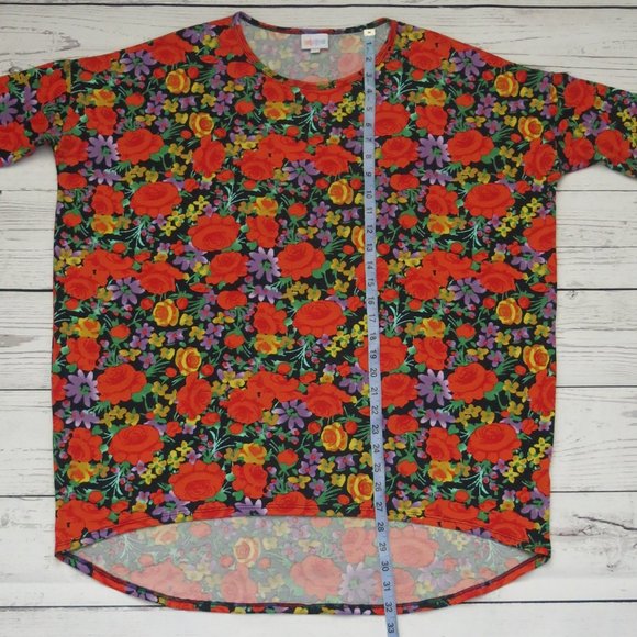 LuLaRoe Floral Print Hi Lo Top Blouse - Size Large - Picture 4 of 8